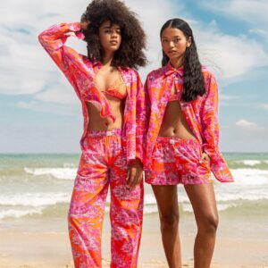 Ladies Toile Long Weekend Set