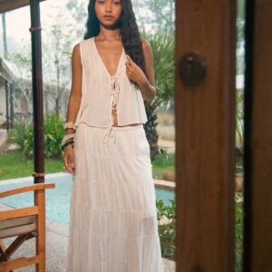Ladies Linen Maxi Skirt